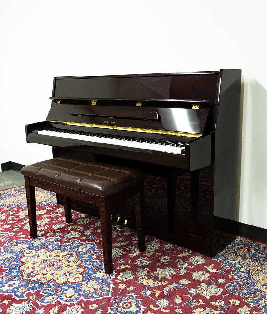 Hamilton H350 Upright Piano Polished Mahogany SN: KR0590