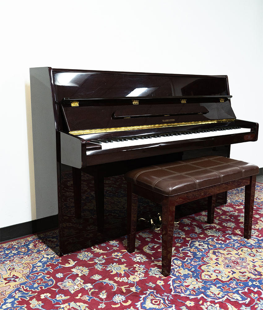 Hamilton H350 Upright Piano Polished Mahogany SN: KR0590