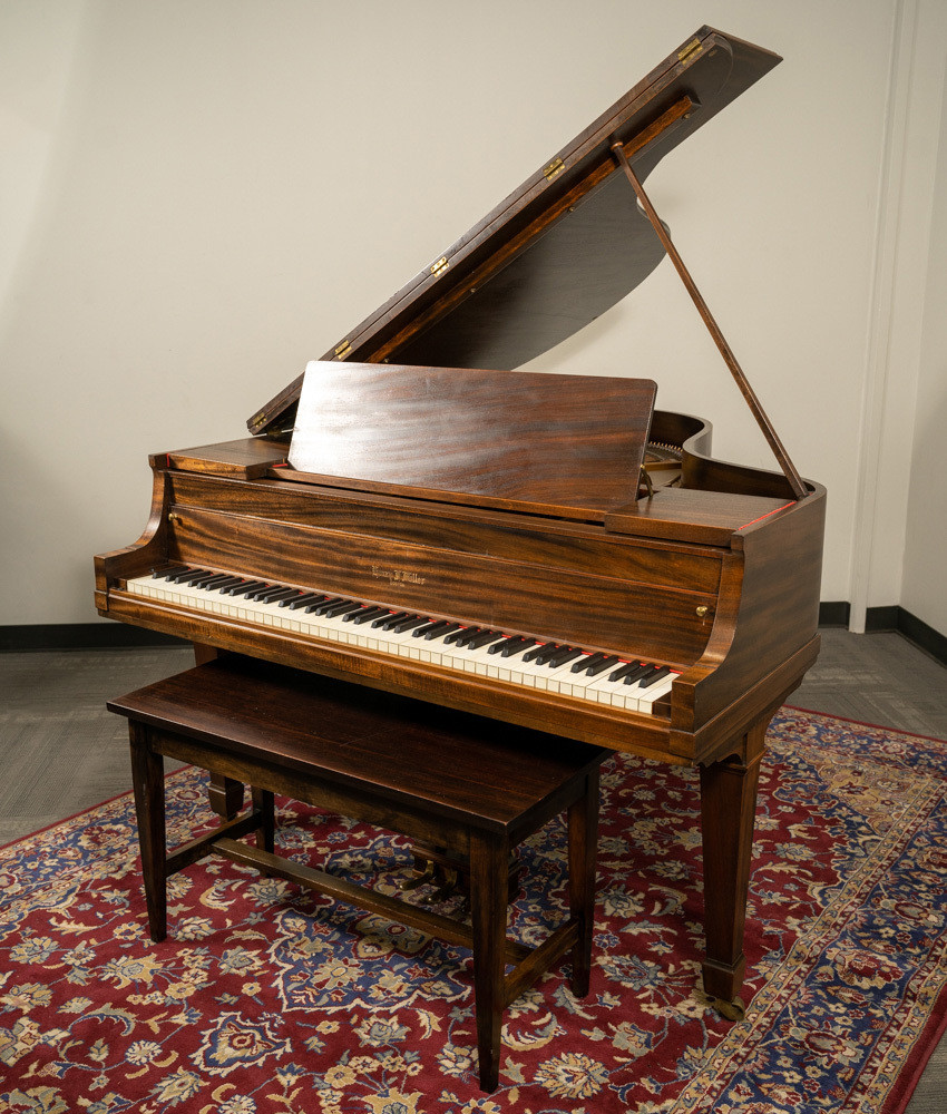 Henry F Miller Baby Grand Piano Satin Walnut SN: 50422