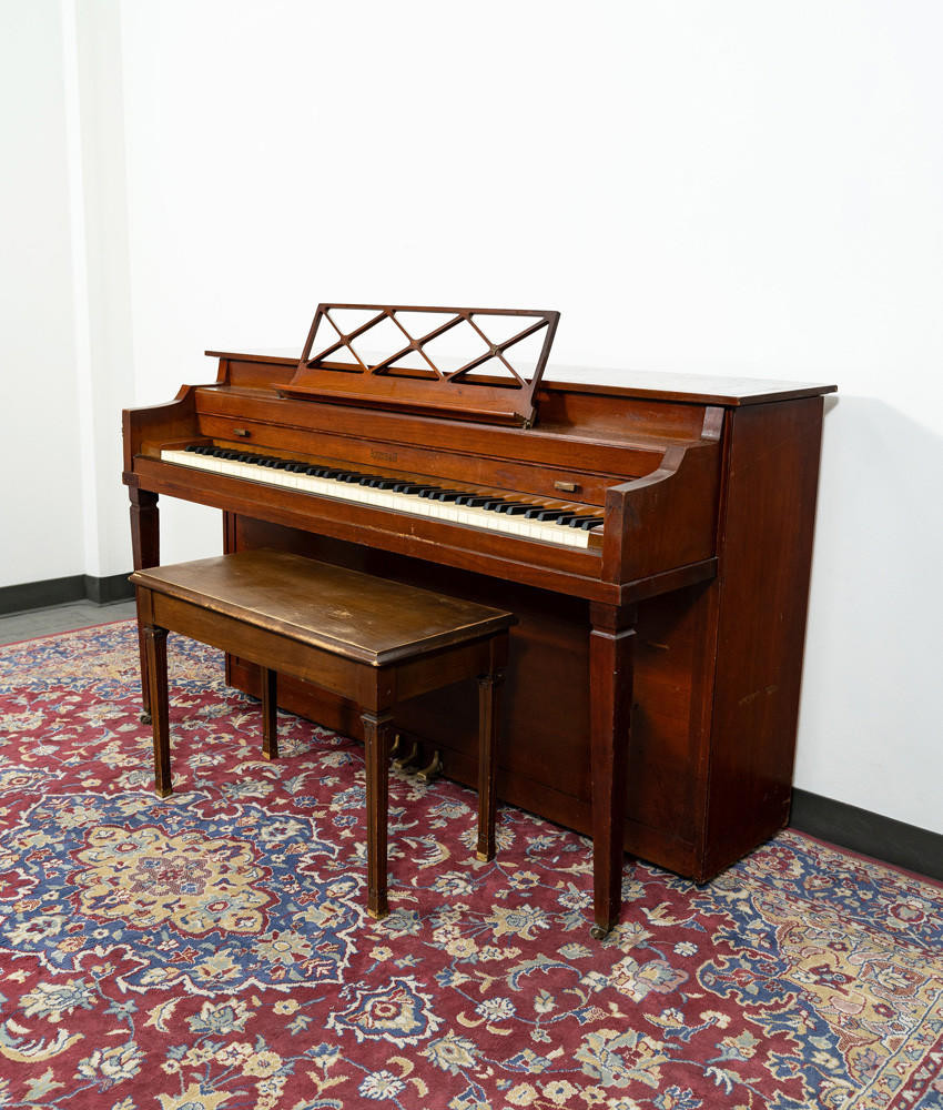 Kimball Classic Upright Piano Satin Mahogany SN: 615879