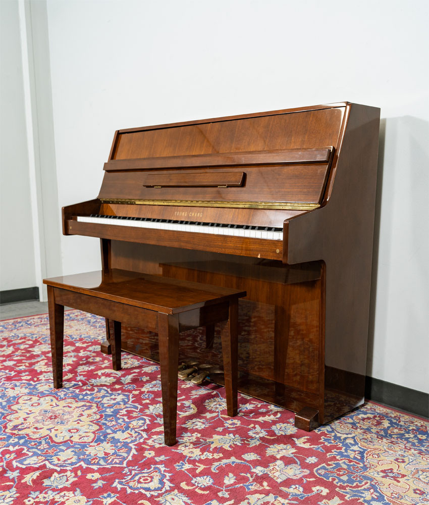 Young Chang E-101 Upright Piano Polished Mahogany SN: 1374078